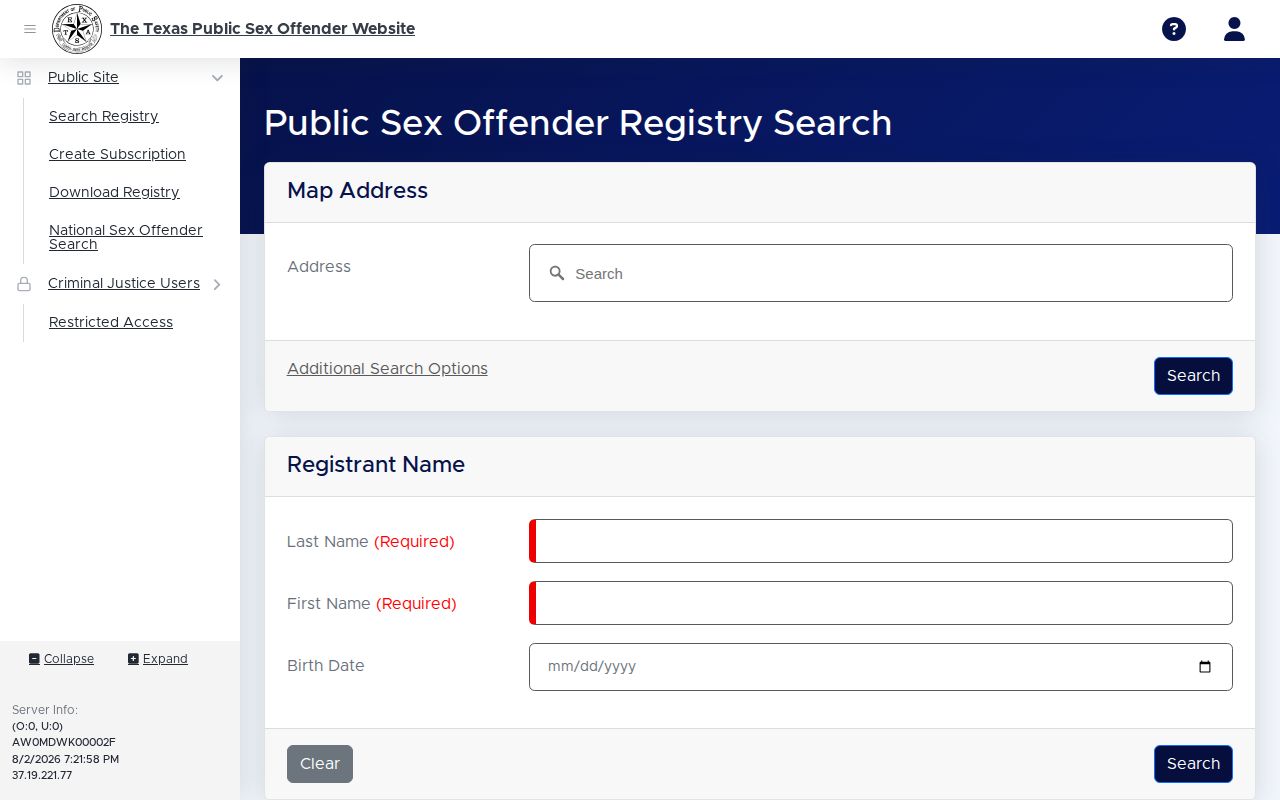 Culberson County released mugshot DPS registry search